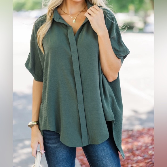 Button Down Blouse - Picture 1 of 8